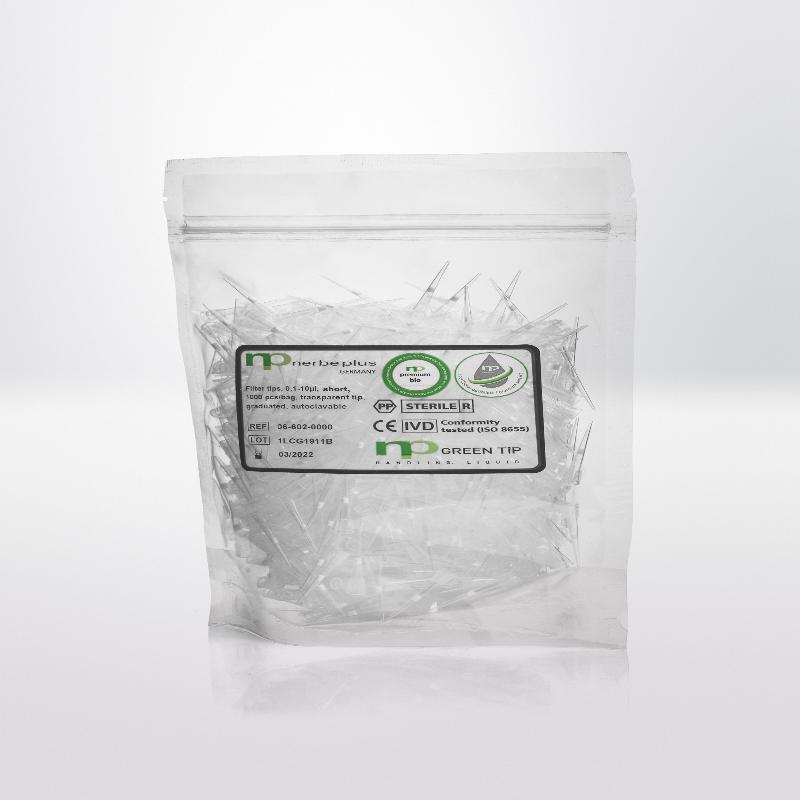 Наконечник Nerbe plus з фільтром 10 мкл для ПЛР з premium surface